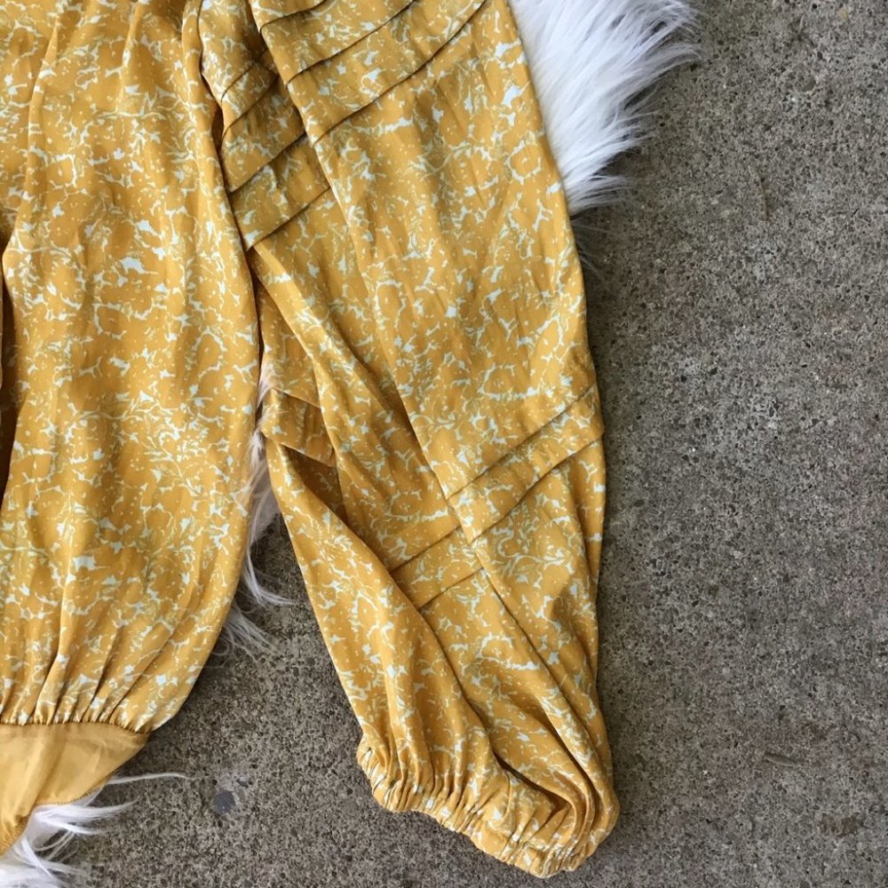 Free People Yellow Peasant Top Bodysuit - Picture 3 of 8